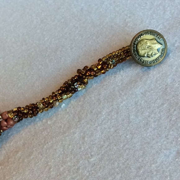 FINAL SALE PRICE CL Designs Earthy Crochet Bracelet w/Crystal Beads - Picture 4 of 5